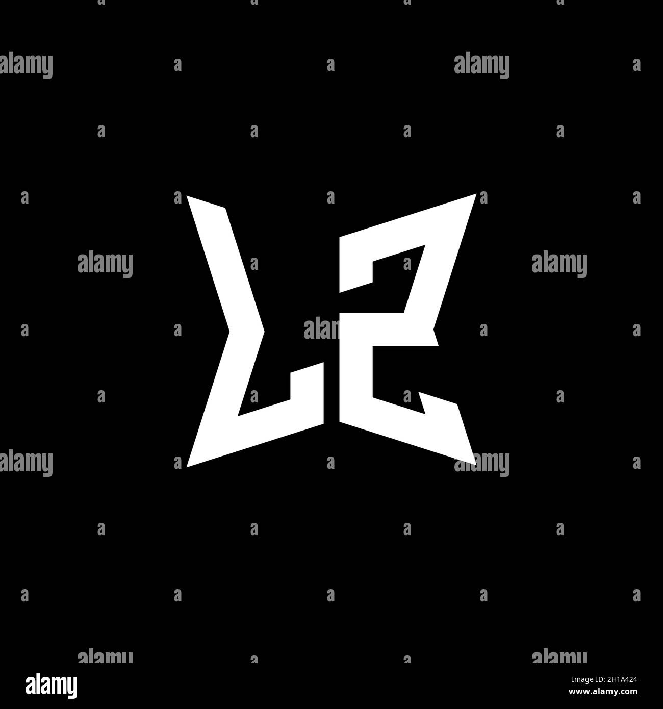 LZ Monogram logo letter with Cakra geometric shape style design ...