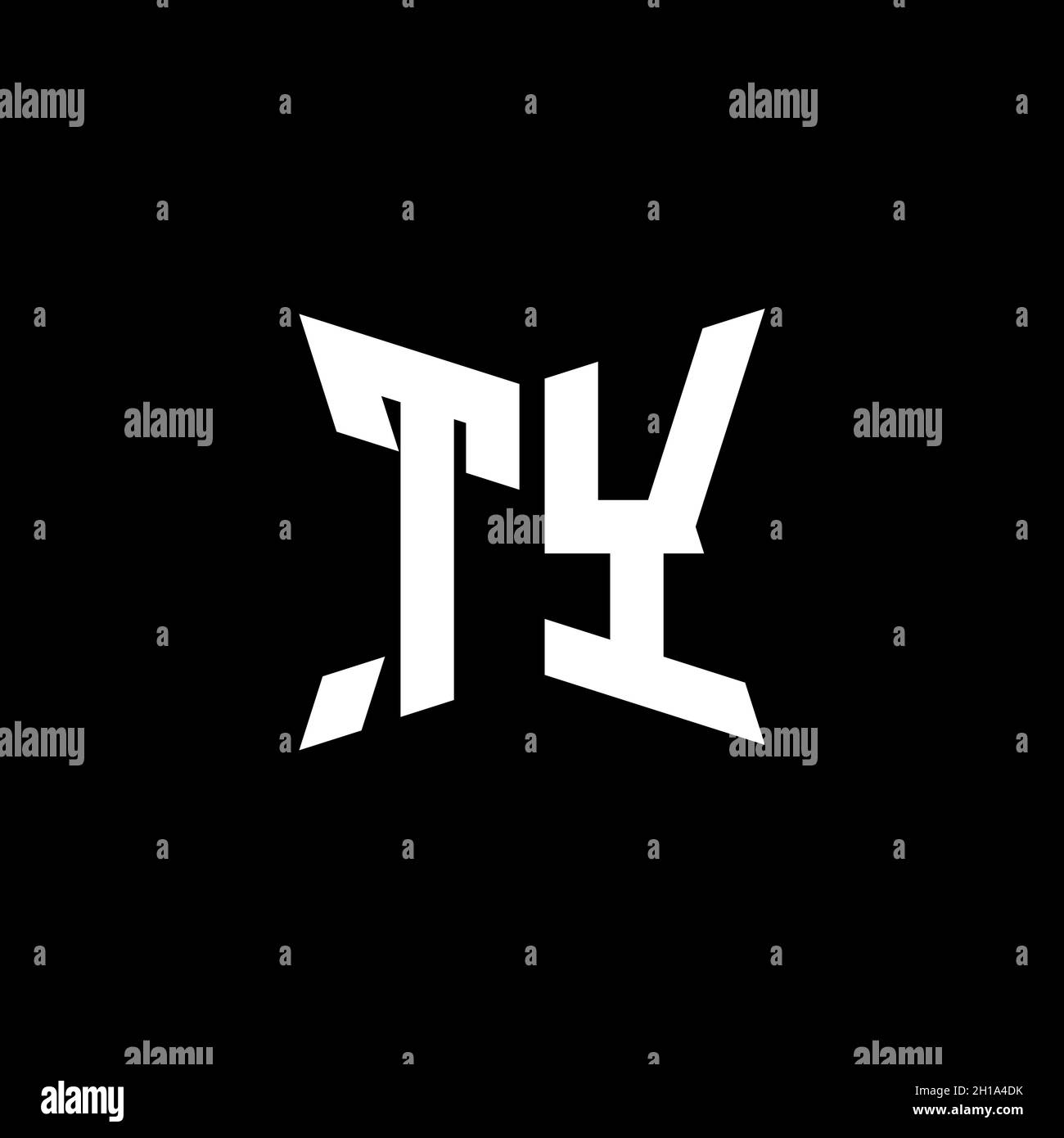 TY Monogram logo letter with Cakra geometric shape style design ...