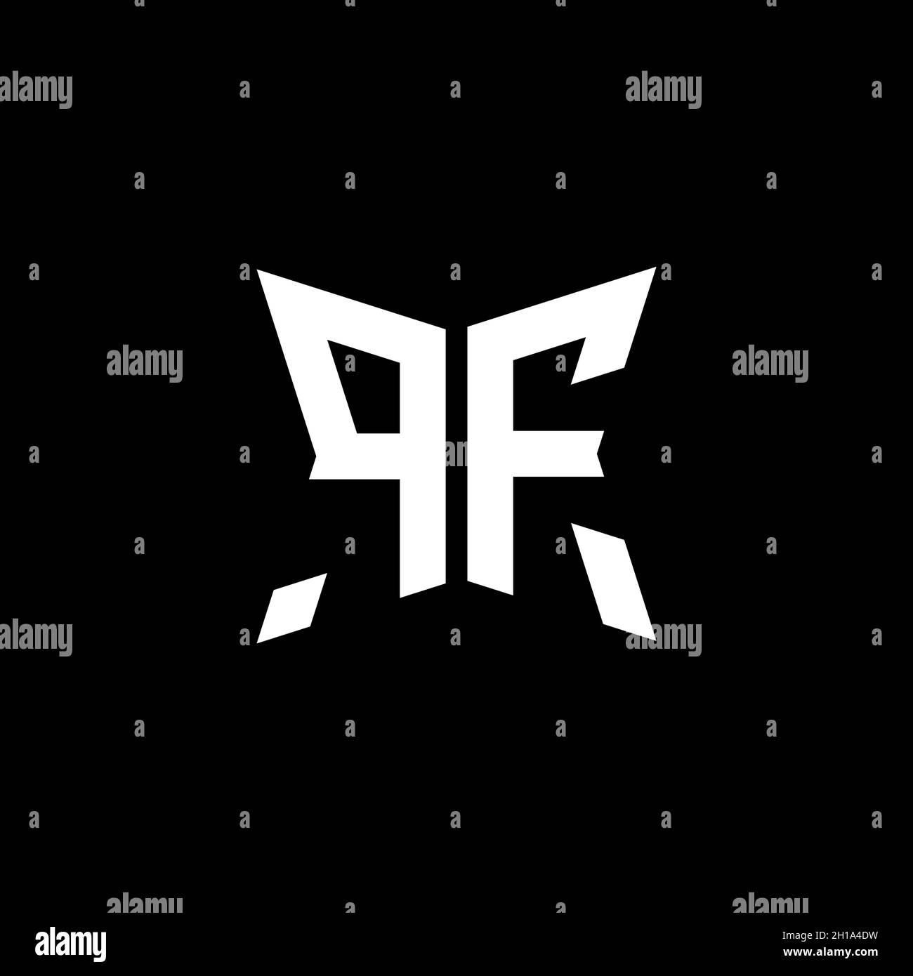 PF Monogram logo letter with Cakra geometric shape style design ...