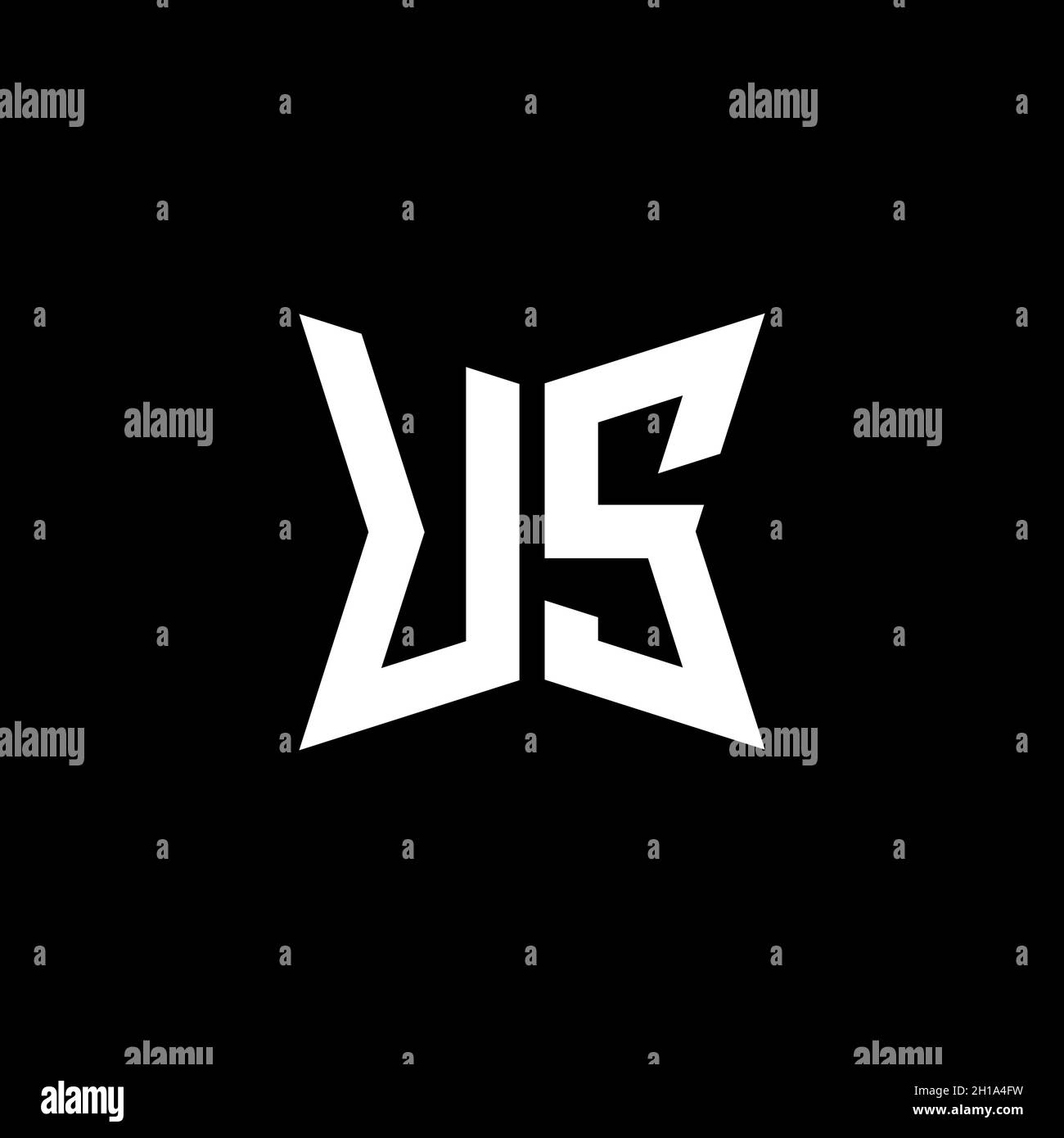 US Monogram logo letter with Cakra geometric shape style design ...