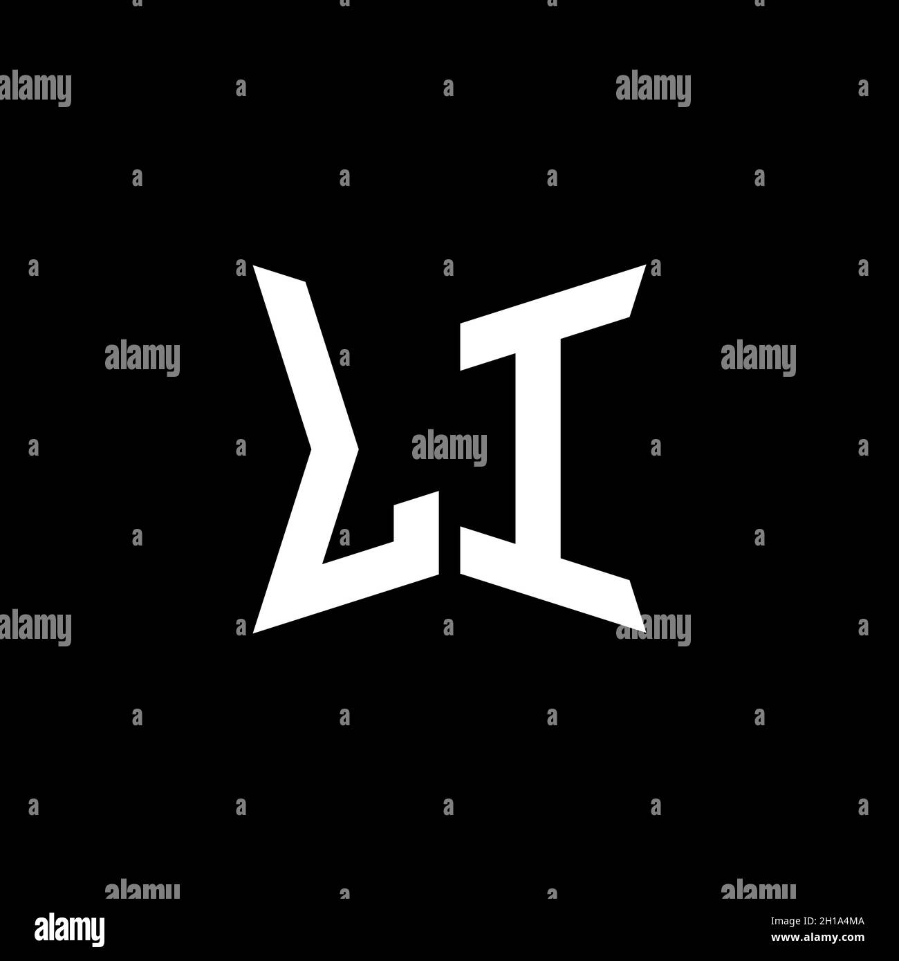 LI Monogram logo letter with Cakra geometric shape style design ...