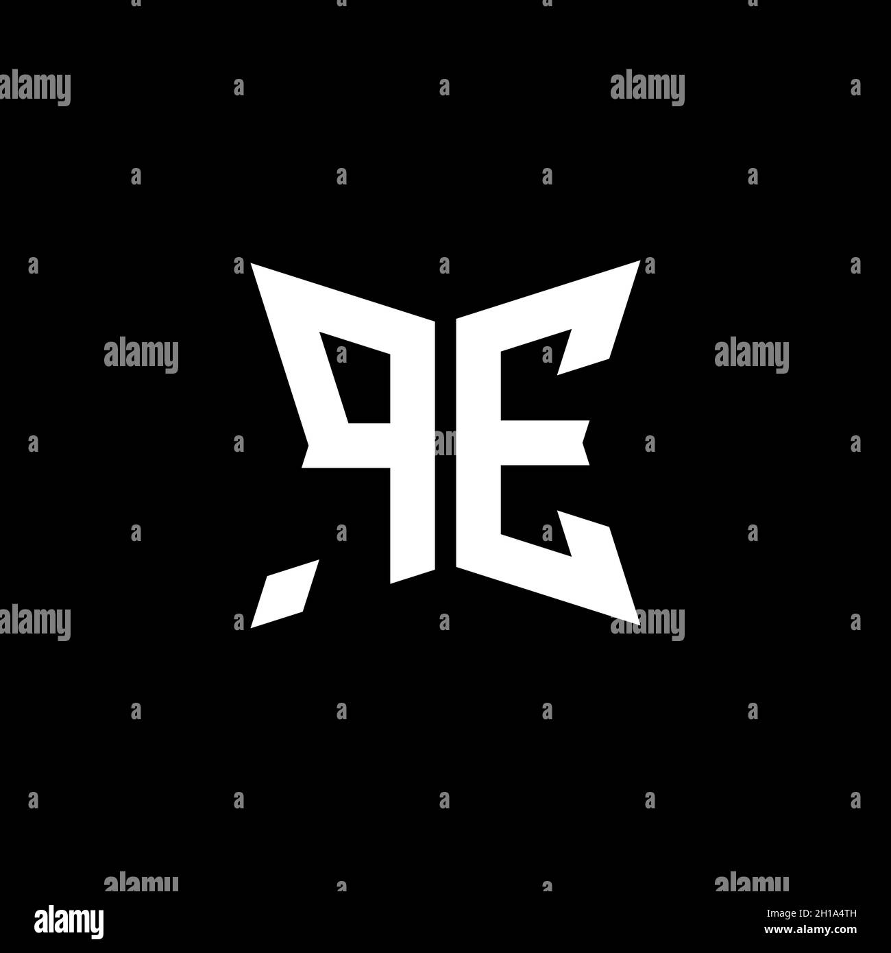 PE Monogram logo letter with Cakra geometric shape style design ...