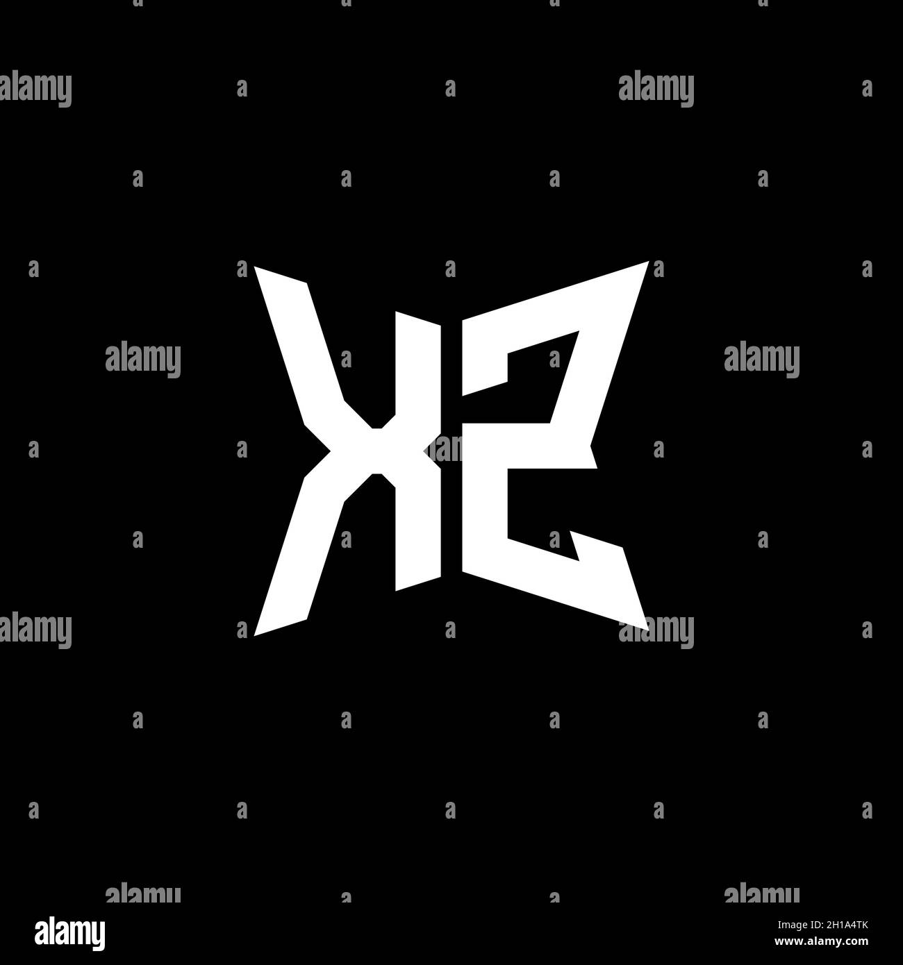 XZ Monogram logo letter with Cakra geometric shape style design ...