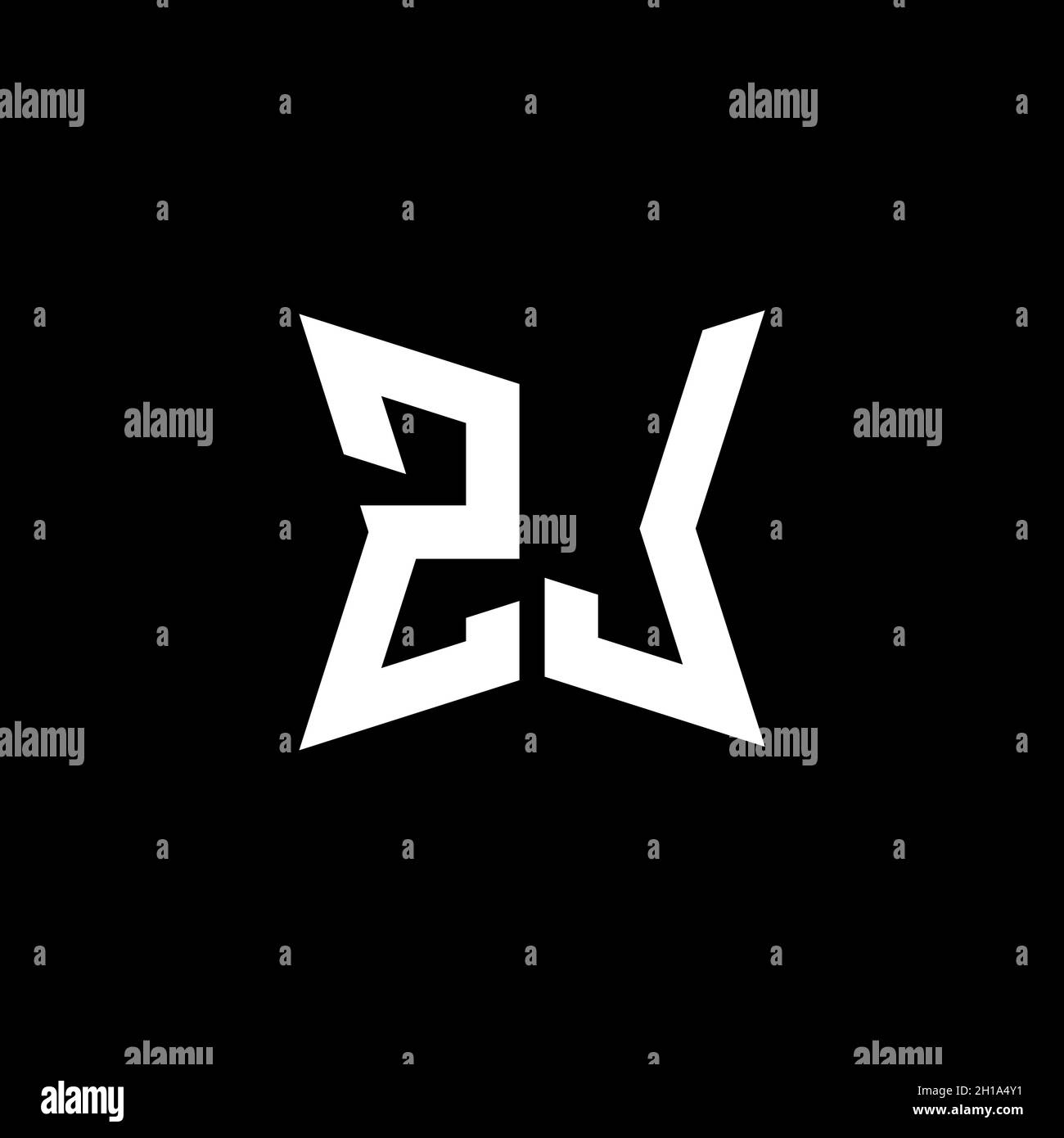 ZL Monogram logo letter with Cakra geometric shape style design ...