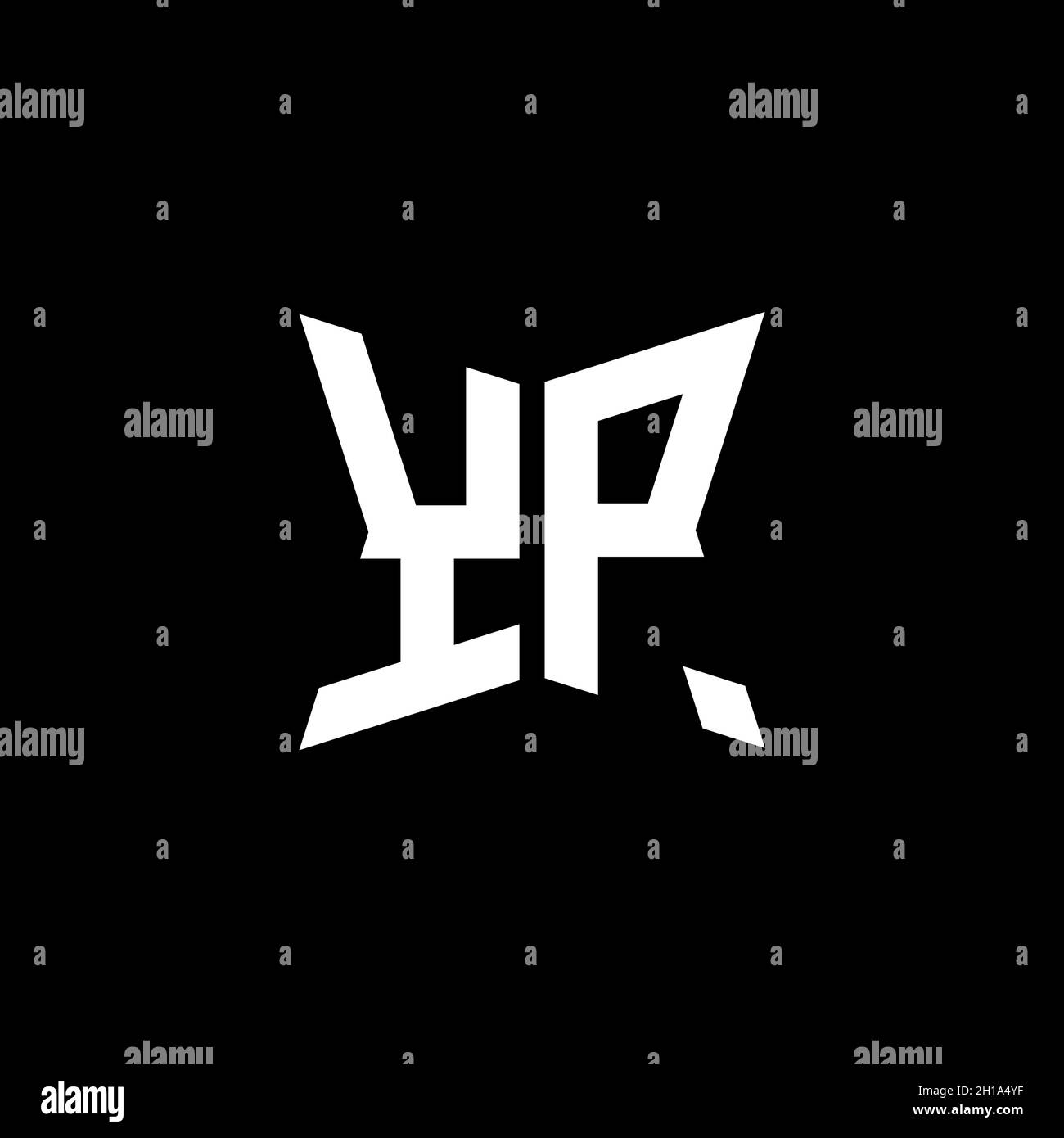 Yp Monogram Logo Letter With Cakra Geometric Shape Style Design Isolated On Black Background Star Geometric Logo Letter Monogram Letter Mandala Stock Vector Image Art Alamy