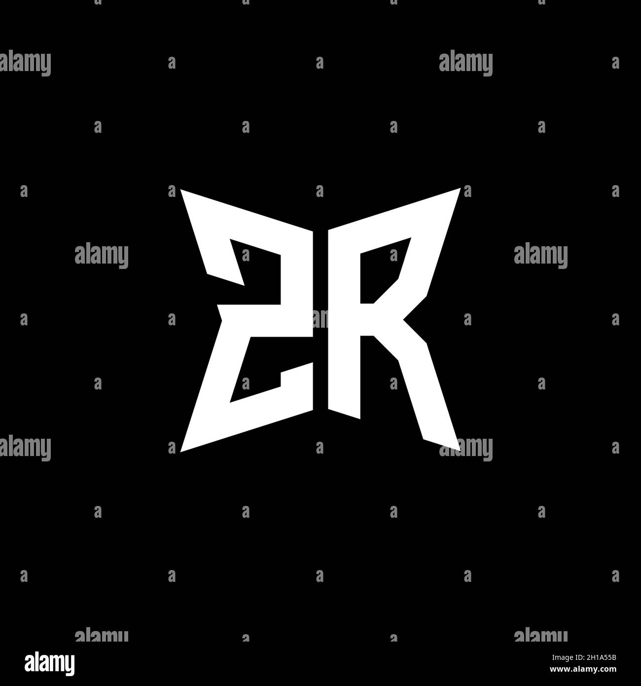 ZR Monogram logo letter with Cakra geometric shape style design ...