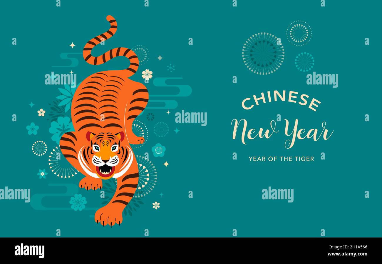 Chinese new year 2022 year of the tiger Chinese zodiac symbol, Lunar