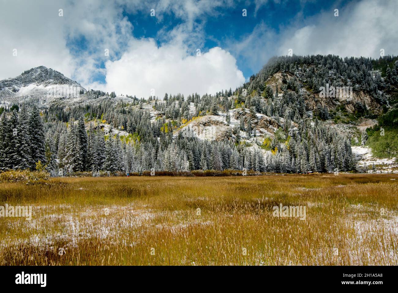 Fall - Silver Lake - Wasatch Mountains - Big Cottonwood Canyon - Utah Stock Photo