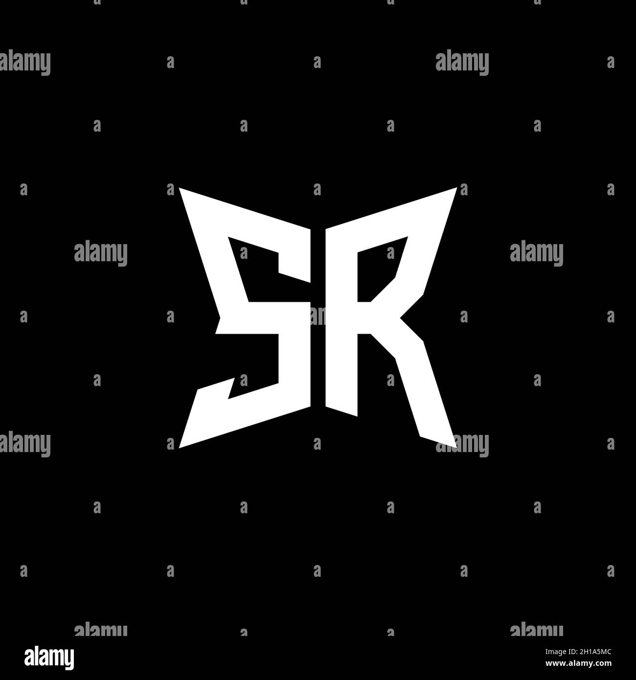 SR Monogram logo letter with Cakra geometric shape style design ...