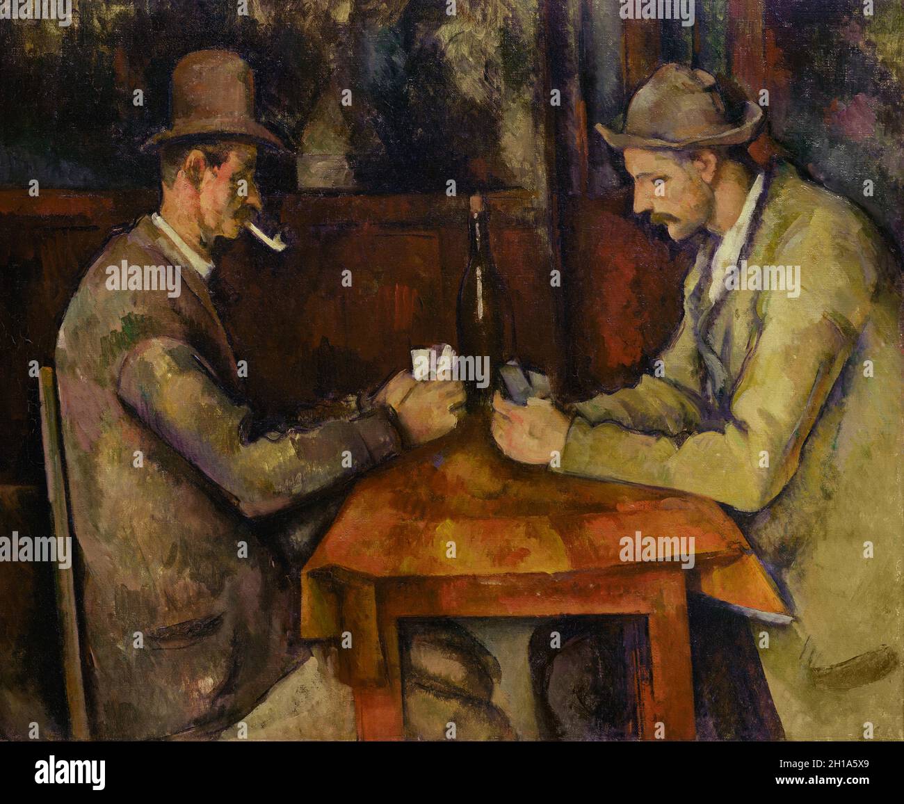 The Card Players by Paul Cezanne Stock Photo