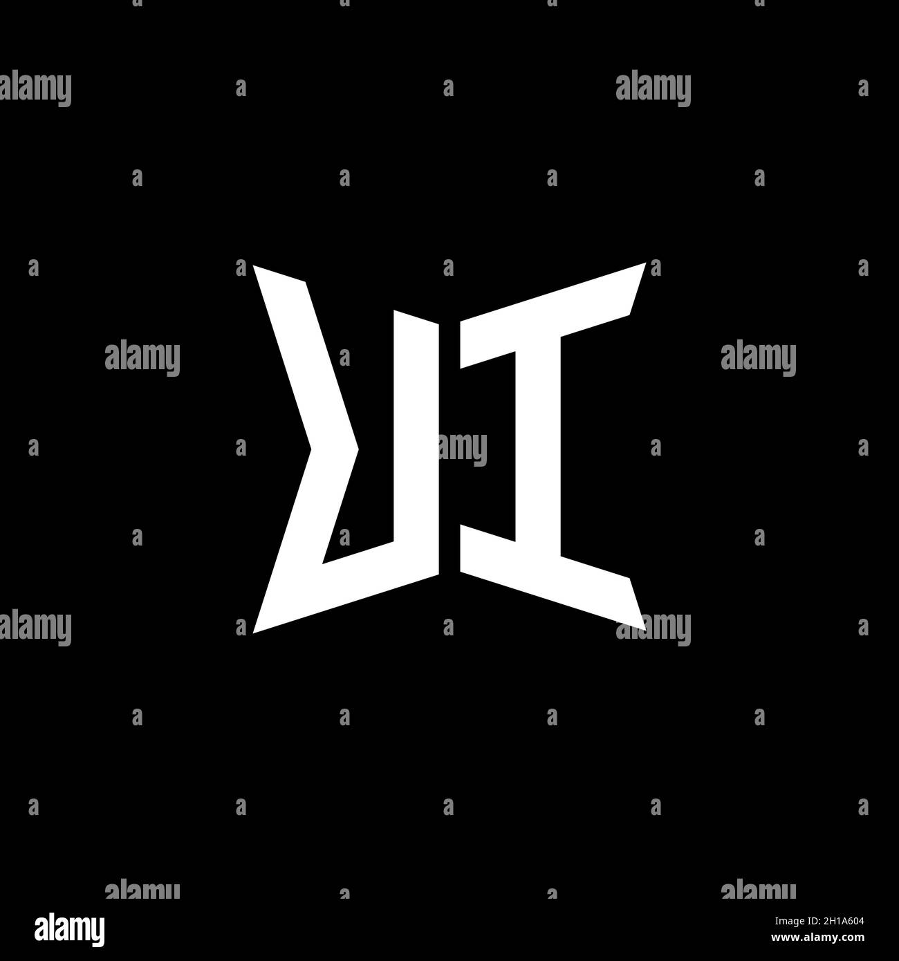 UI Monogram logo letter with Cakra geometric shape style design ...