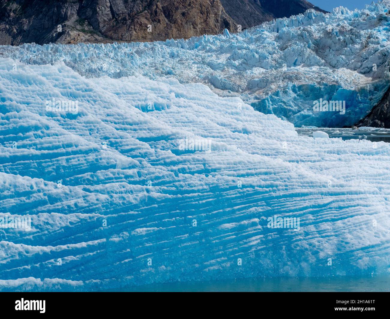 Sawyer Glacier, Tracy Arm, Tongass National Forest, Alaska. Stock Photo