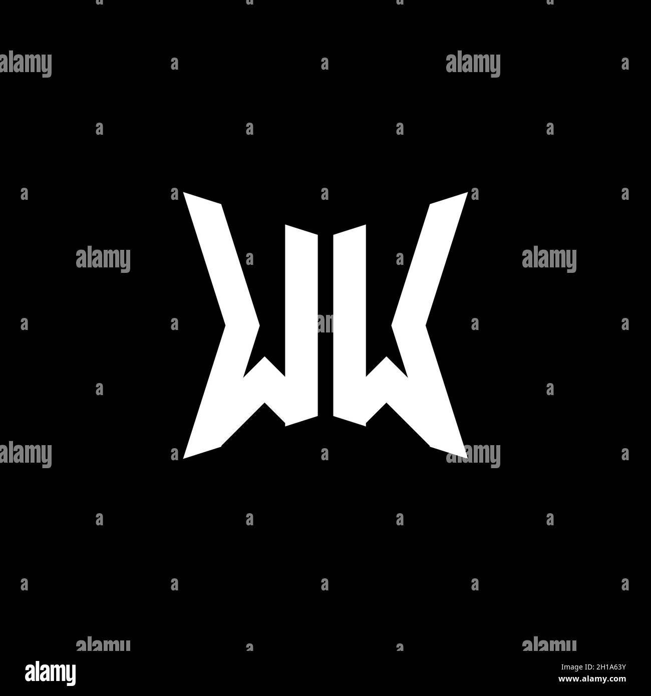 WW Monogram logo letter with Cakra geometric shape style design ...