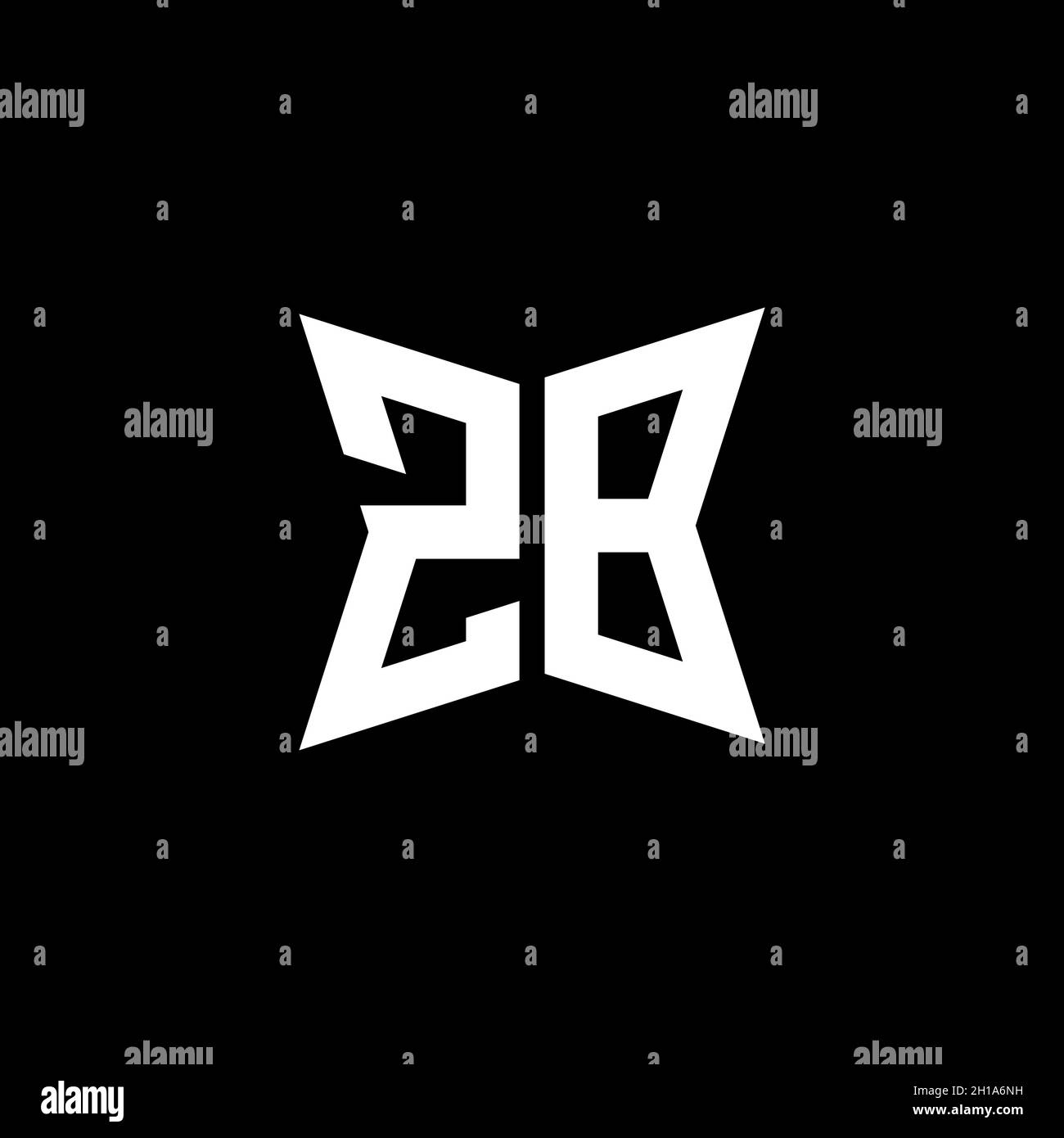 ZB Monogram logo letter with Cakra geometric shape style design ...