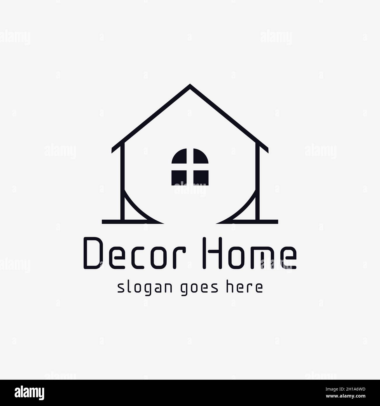 decor home logo vector template. interior logo sign template with ...