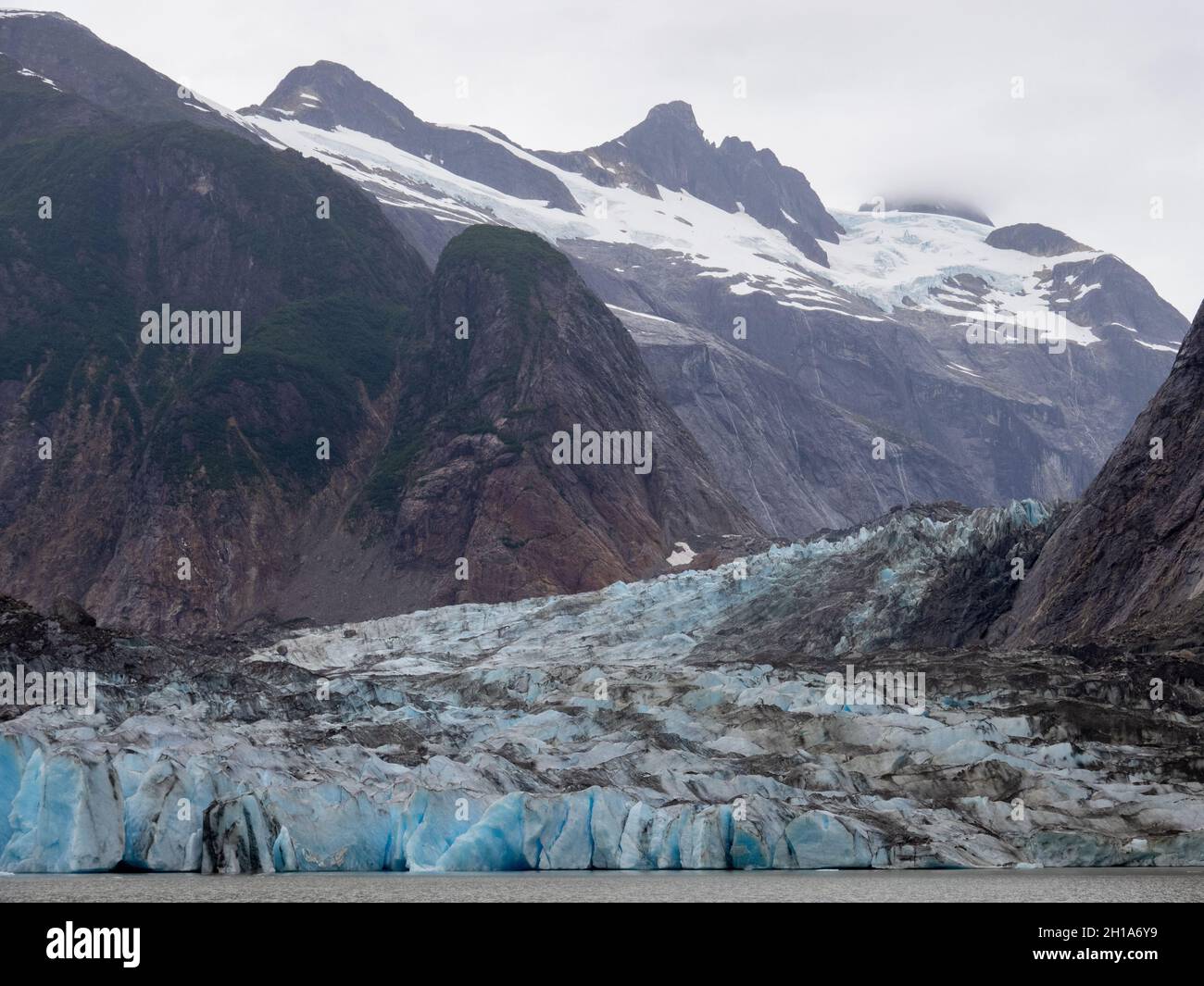 At Shakes Lake and Glacier, Stikine River, Stikine Leconte Wilderness, Tongass National Forest, near Wrangell, Alaska. Stock Photo
