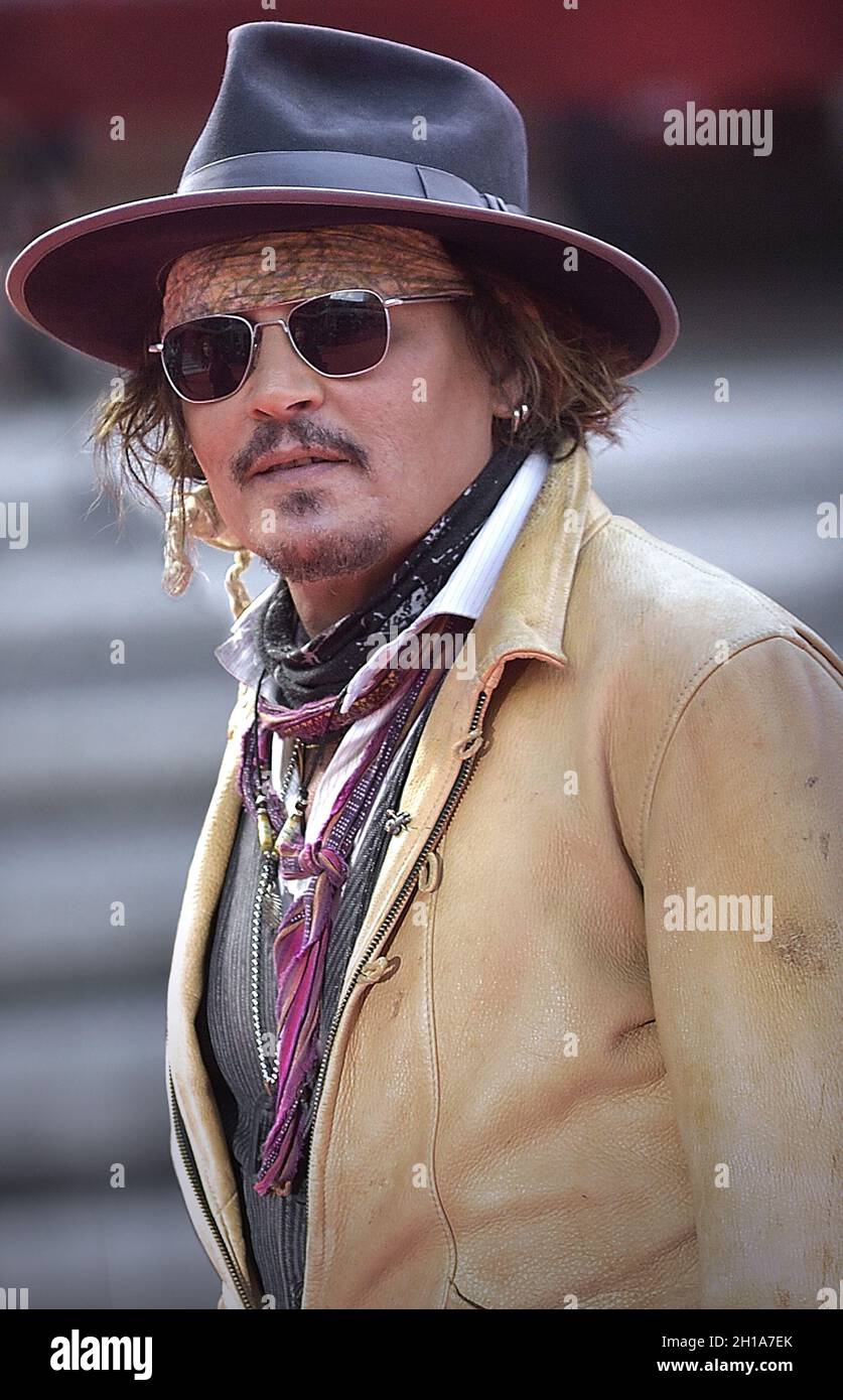 Rome, Italy. 17th Oct, 2021. Johnny Depp attends the red carpet of the movie 'Puffins' during the 19th Alice Nella Città 2021 at Auditorium Parco Della Musica on Sunday, October 17, 2021 in Rome, Italy. Photo by Rocco Spaziani/UPI Credit: UPI/Alamy Live News Stock Photo