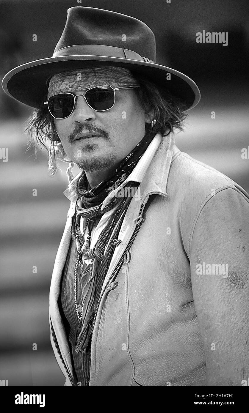 Rome, Italy. 17th Oct, 2021. Johnny Depp attends the red carpet of the movie 'Puffins' during the 19th Alice Nella Città 2021 at Auditorium Parco Della Musica on Sunday, October 17, 2021 in Rome, Italy. Photo by Rocco Spaziani/UPI Credit: UPI/Alamy Live News Stock Photo