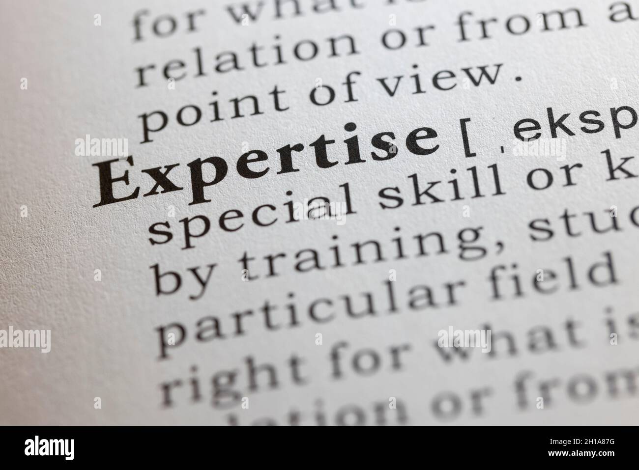 Fake Dictionary word, Dictionary definition of expertise, expertises, Stock Photo