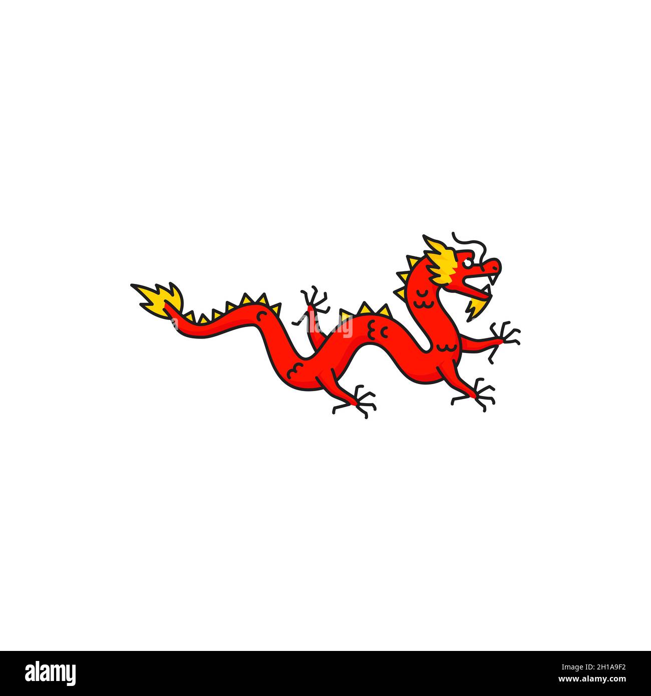 Chinese horoscope sign dragon lunar year calendar sign isolated symbol of  China. Vector karate sport emblem, zodiac symbol, Lunar New Year dragon.  Ori Stock Vector Image \u0026 Art - Alamy, image size:1300x1390