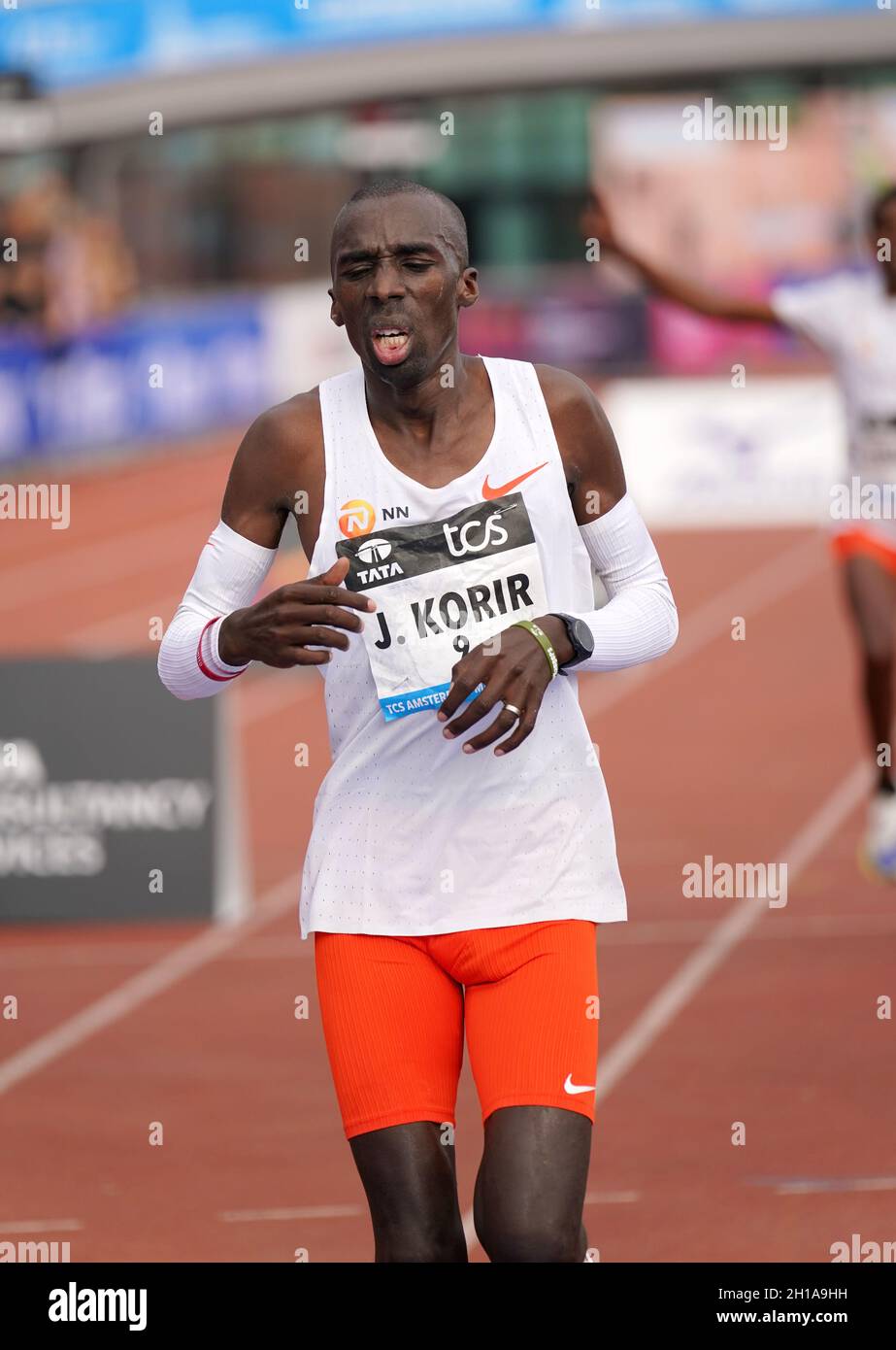 Jonathan Korir (KEN) during TCS Amsterdam Marathon 2021 on October 17, 2021  in Amsterdam, Netherlands Credit: SCS/Soenar Chamid/AFLO/Alamy Live News  Stock Photo - Alamy