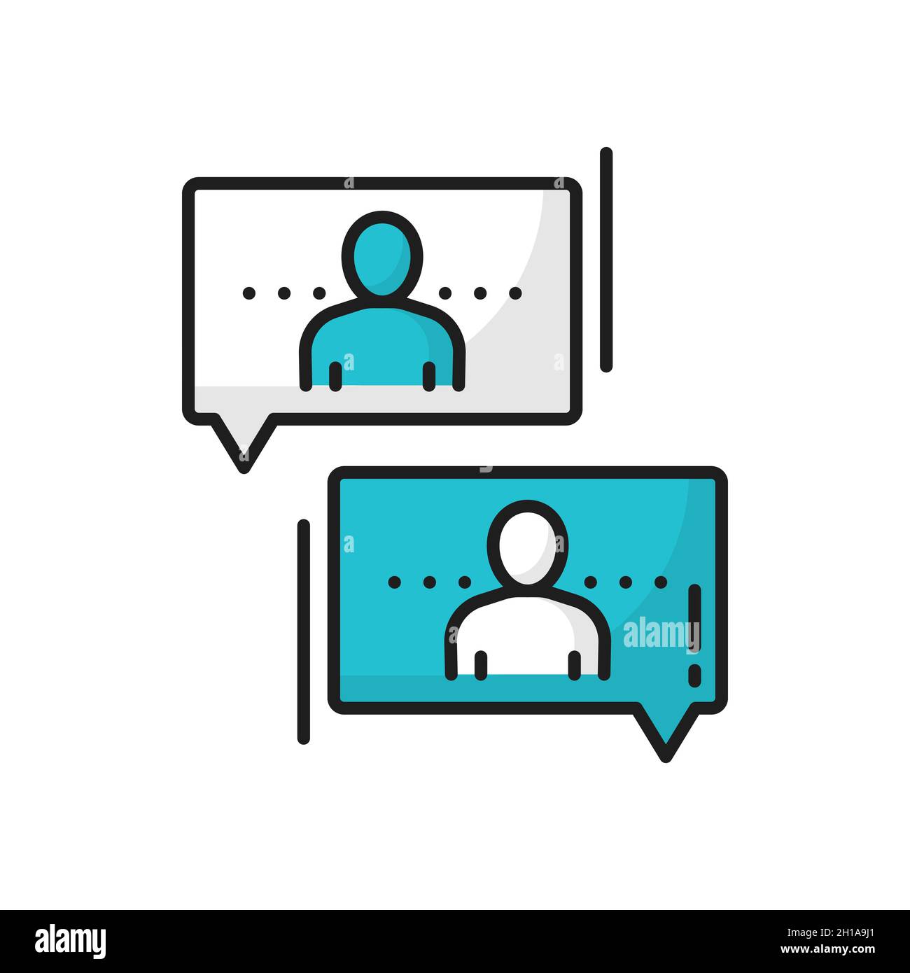 Business partner meet conversation Stock Vector Images - Alamy