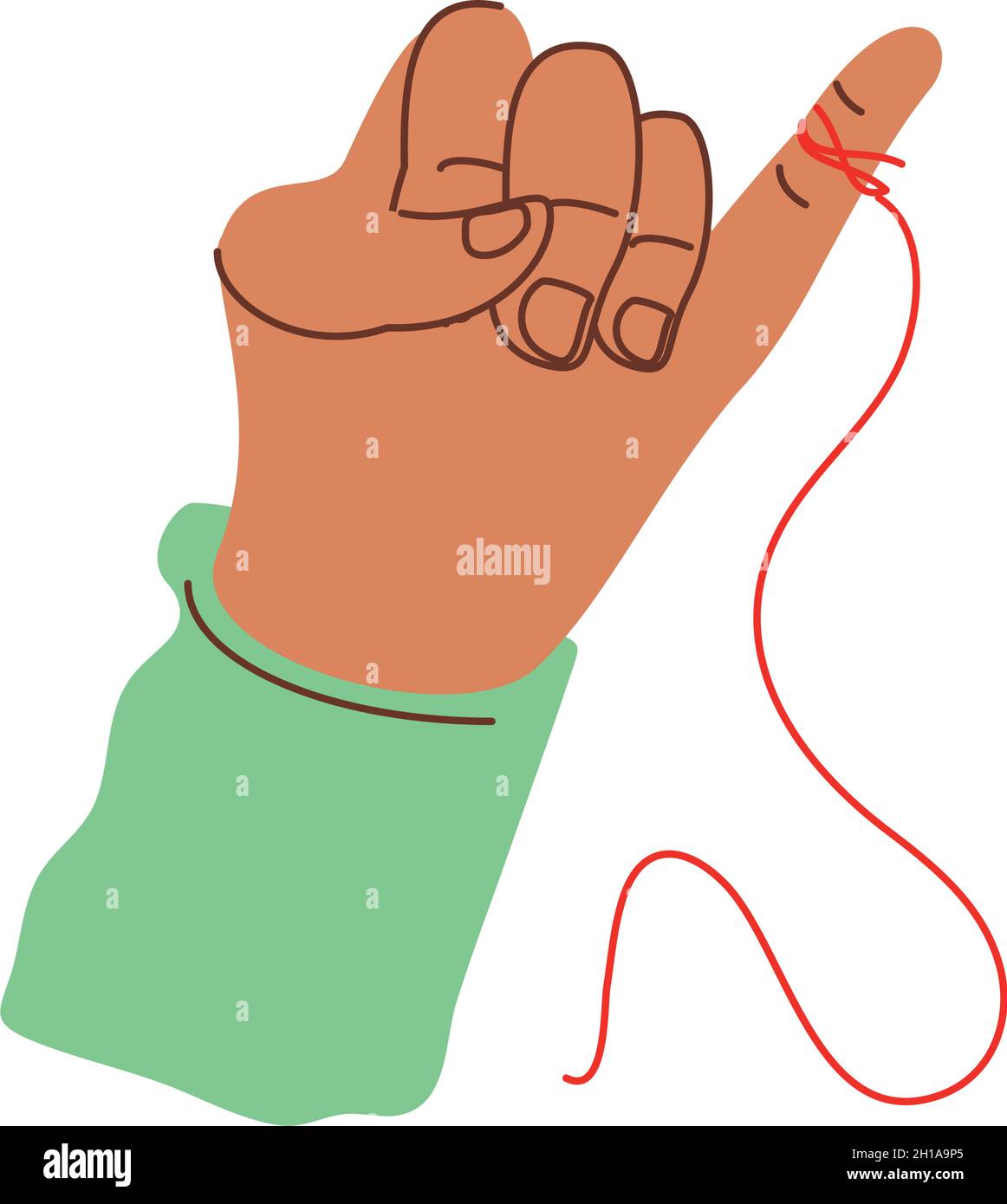 little finger with red thread Stock Vector Image & Art Alamy