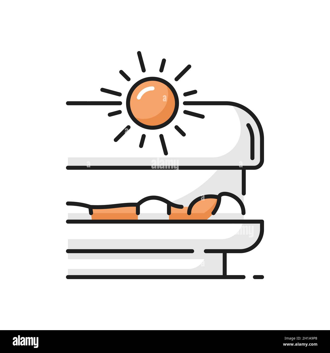 Girl in tanning bed Stock Vector Images Alamy