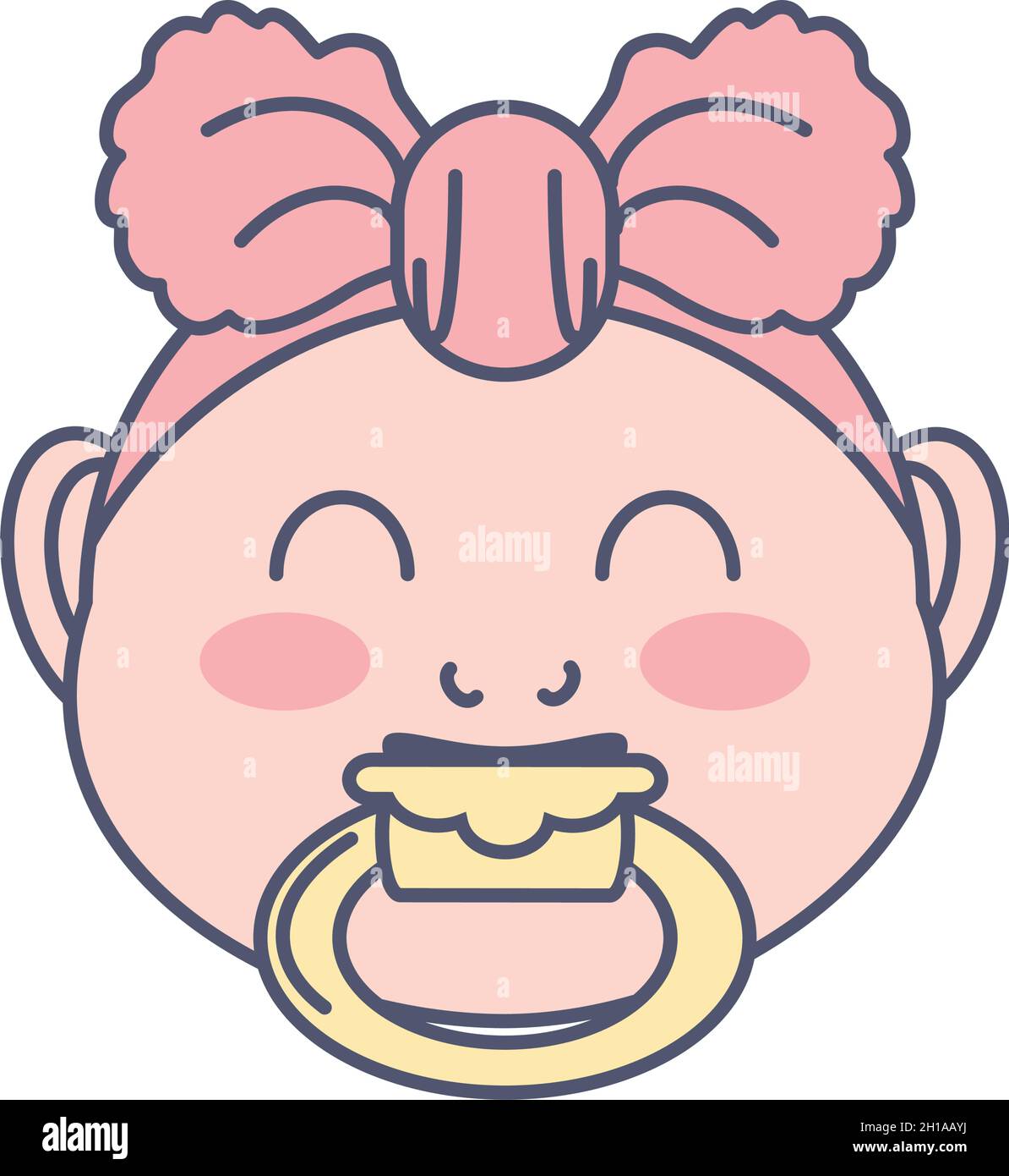 cartoon baby girl face Stock Vector Image & Art Alamy