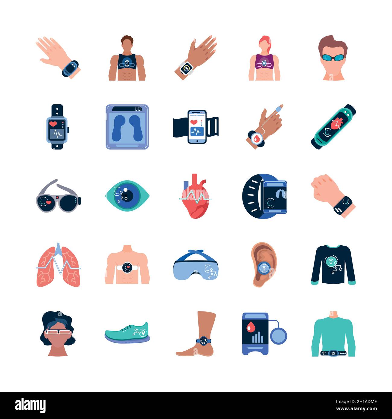 health application wearable technology Stock Vector Image & Art Alamy