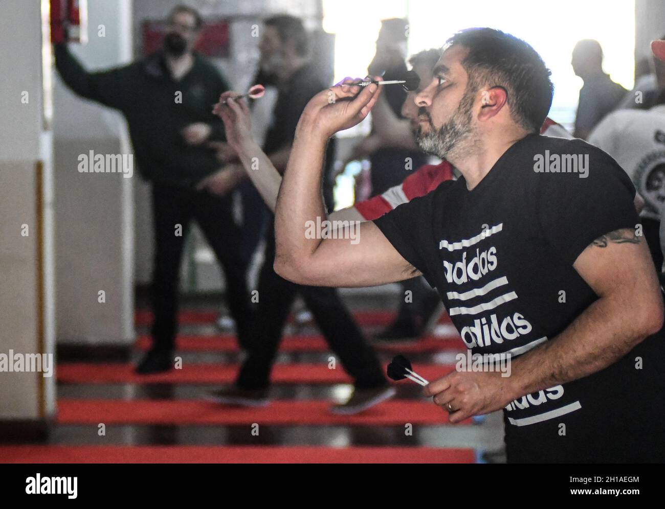 Darts players Argentinian National Championship Stock Photo Alamy
