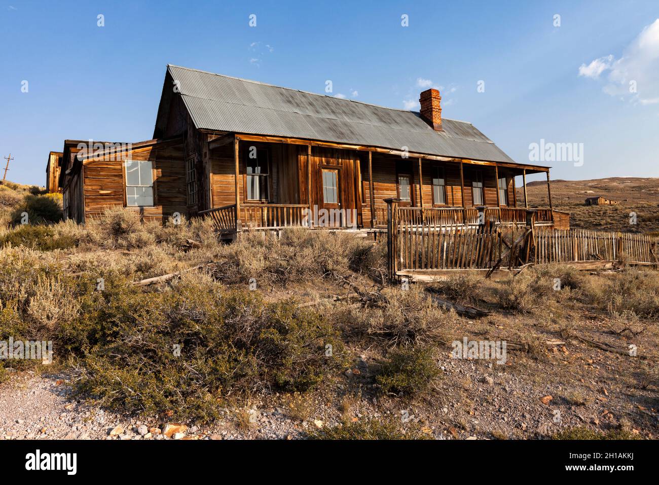 The Hoover House in Bodie, California was once the residence of the manager of the Standard Mill, Theodore Hoover, and his wife Mildred. Theodore was Stock Photo