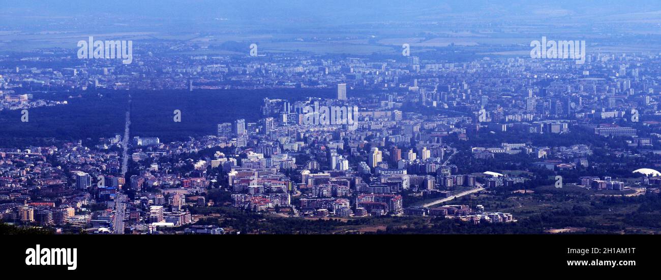 A view of Sofia as seen from VItosha mountain, Bulgaria Stock Photo - Alamy