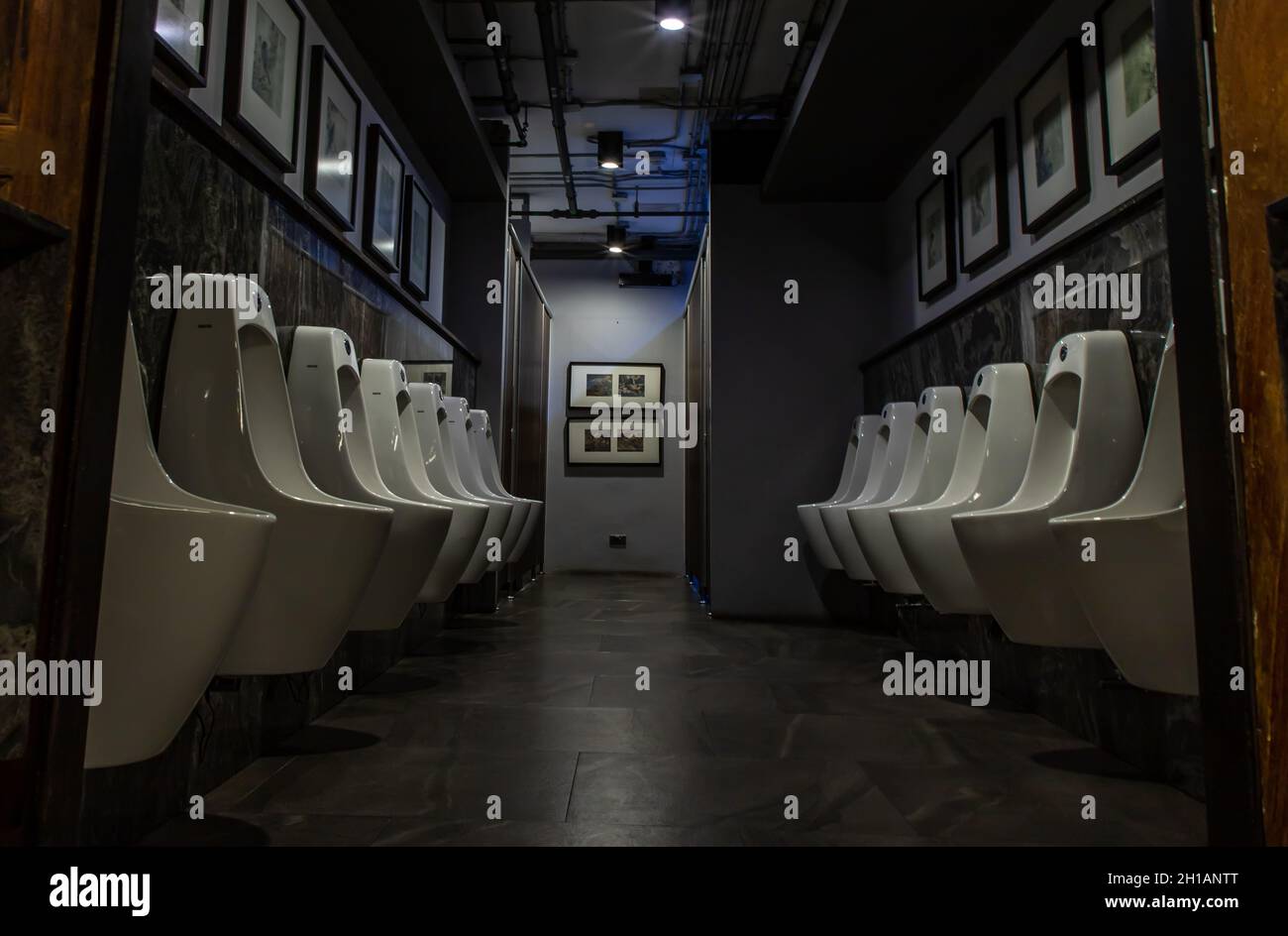 Bangkok, Thailand - Feb 14, 2020 : Public gentlemen toilet restroom ...