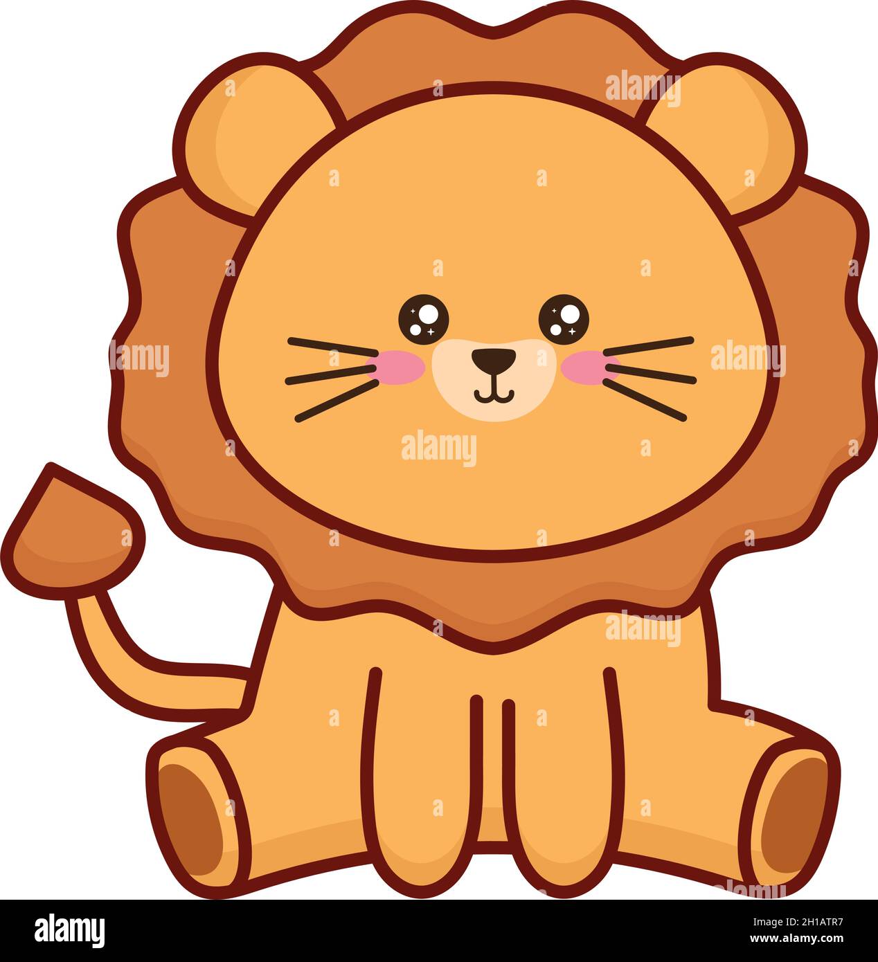 cute little kawaii leon Stock Vector Image & Art - Alamy