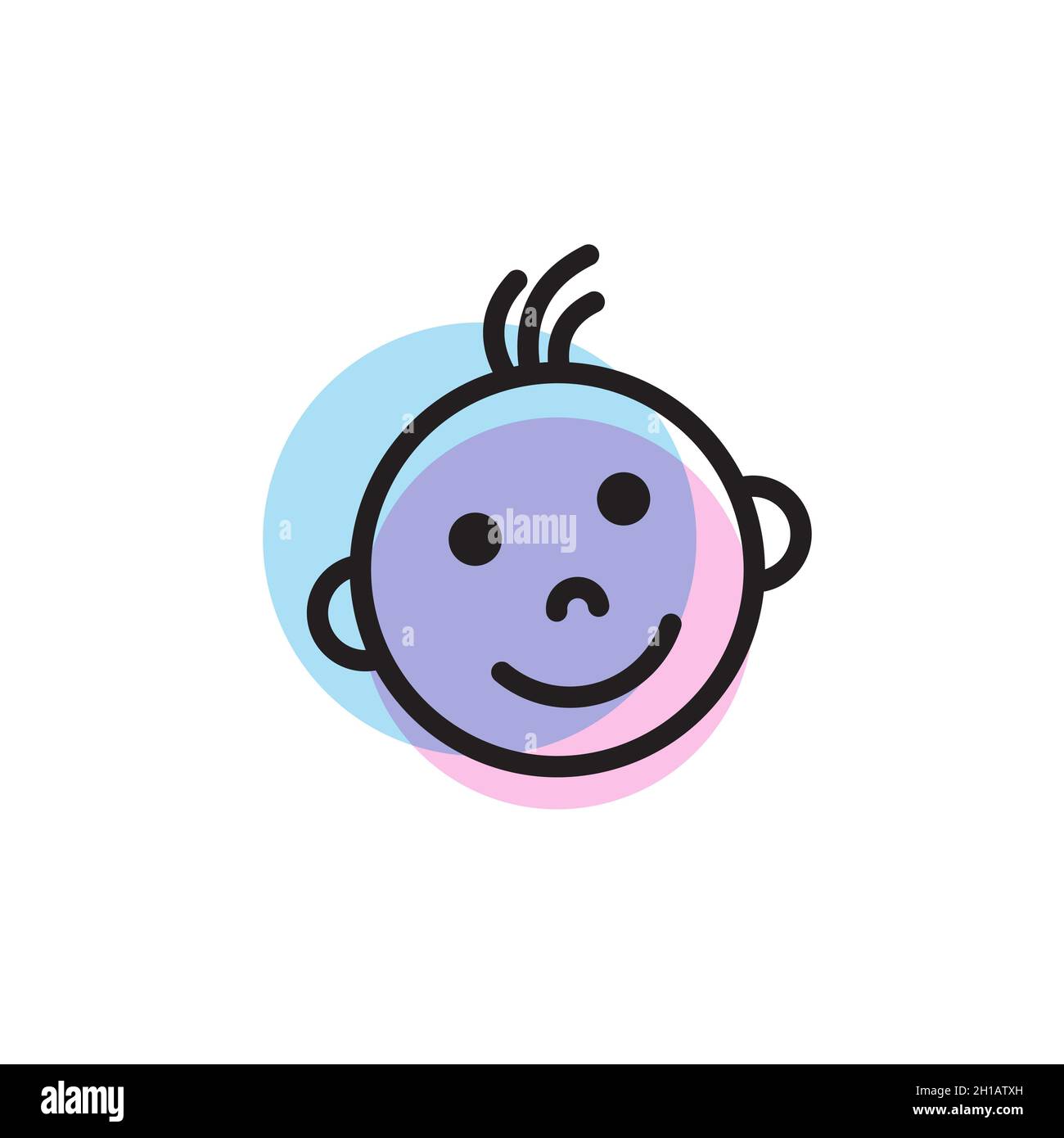 Cute baby logo Vector icon design illustration Template Stock Photo - Alamy