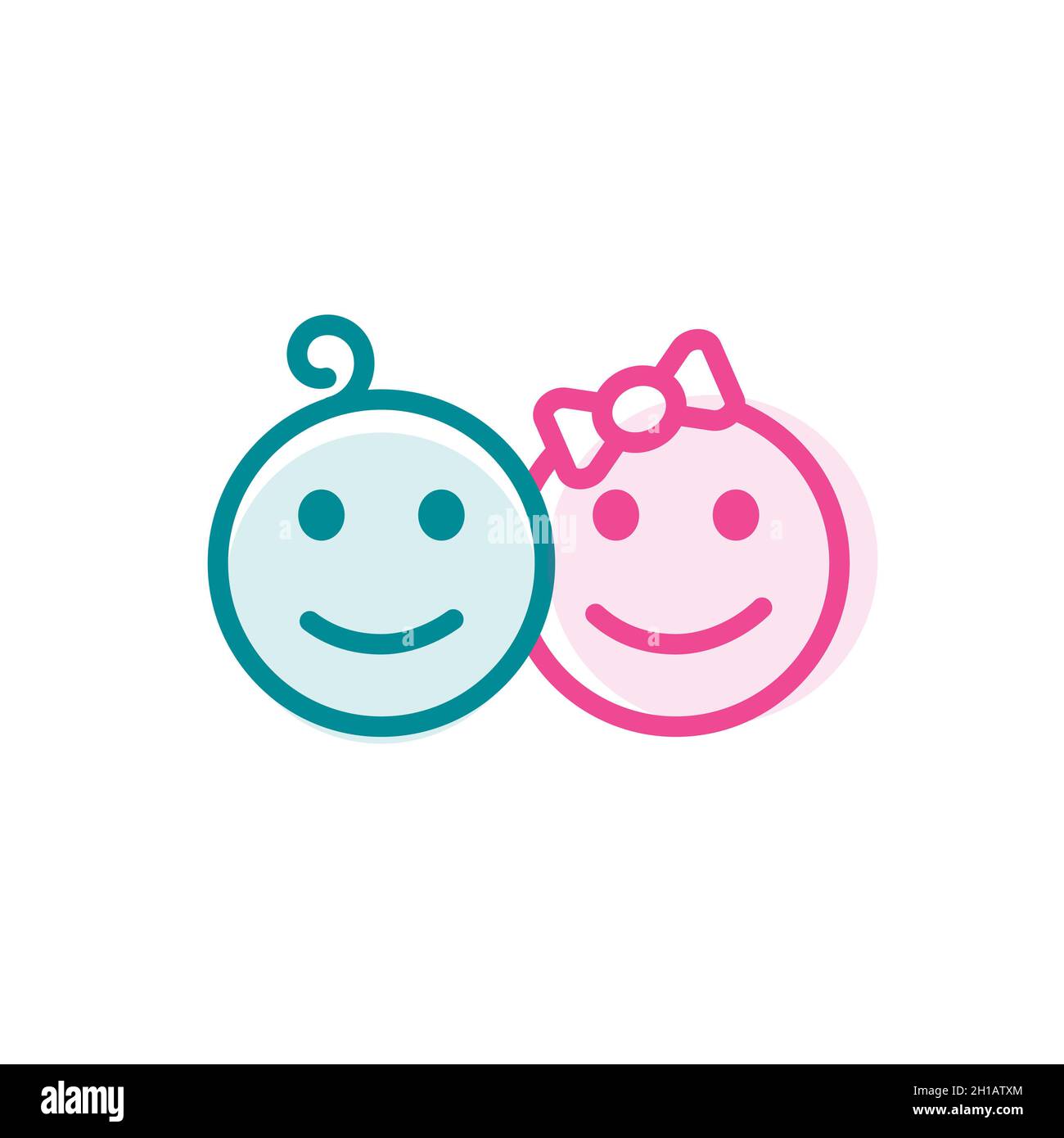 Cute baby logo Vector icon design illustration Template Stock Photo - Alamy