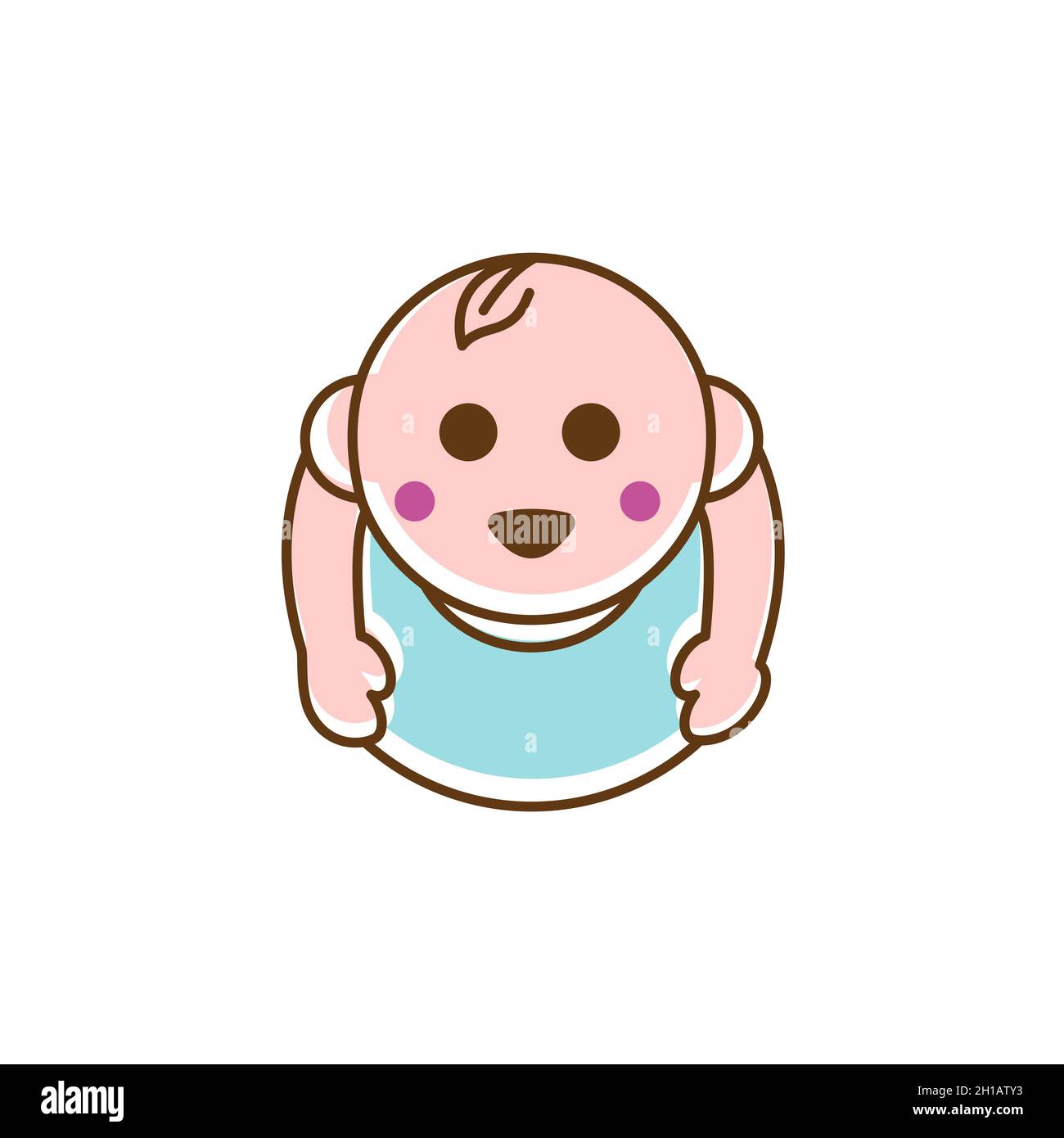 Cute baby logo Vector icon design illustration Template Stock Photo - Alamy
