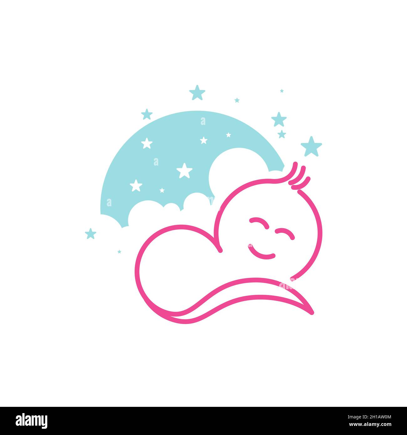 Cute baby logo Vector icon design illustration Template Stock Photo - Alamy