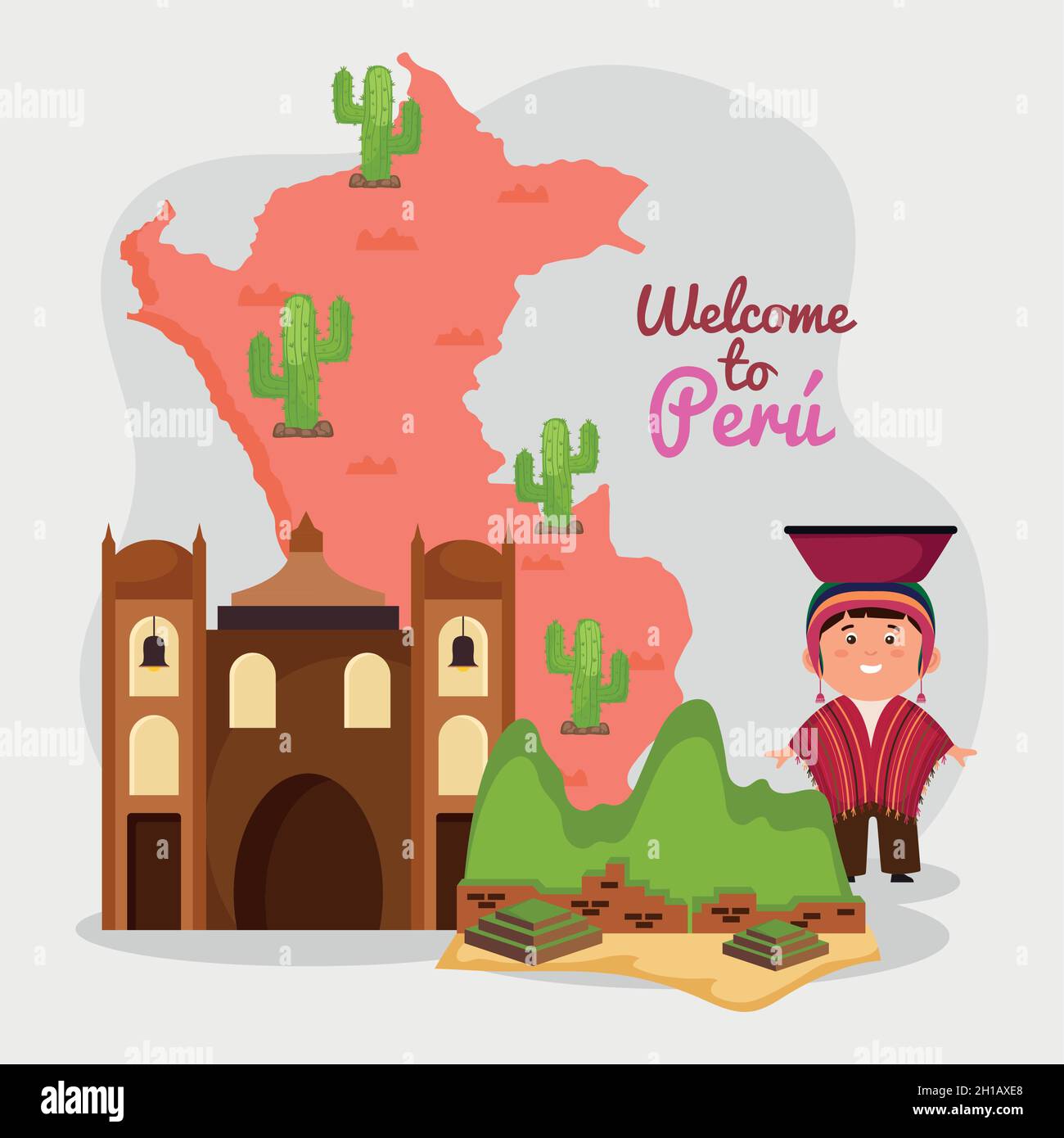 welcome to peru card Stock Vector Image & Art - Alamy