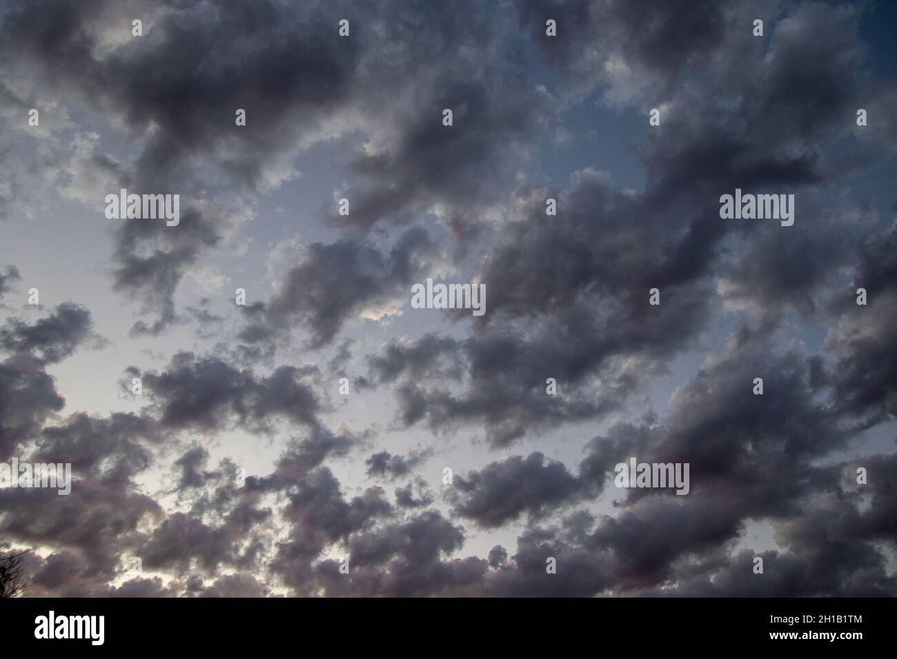 Cloudy skies early summer over the Gauteng province in South Africa ...
