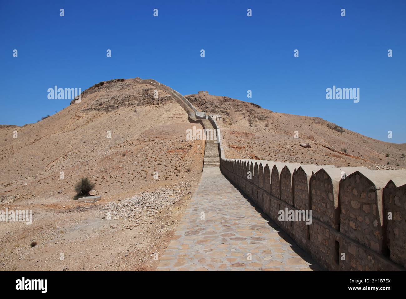 Ranikot Fort, Great Wall of Sindh, vinatge ruins in Pakistan Stock ...