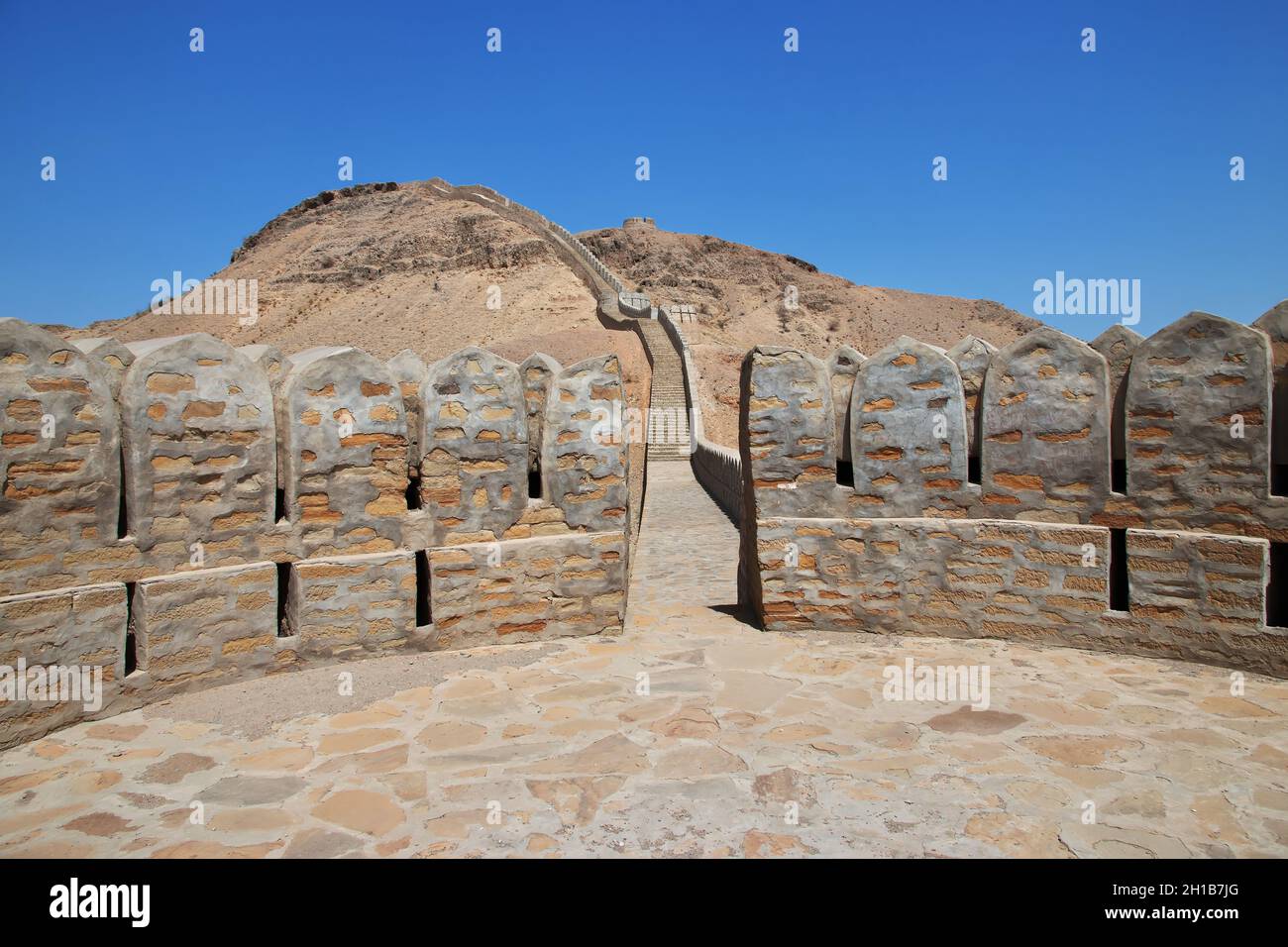 Ranikot Fort, Great Wall of Sindh, vinatge ruins in Pakistan Stock ...
