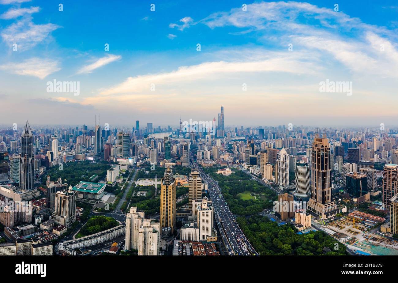 Shanghai aerial view hi-res stock photography and images - Alamy