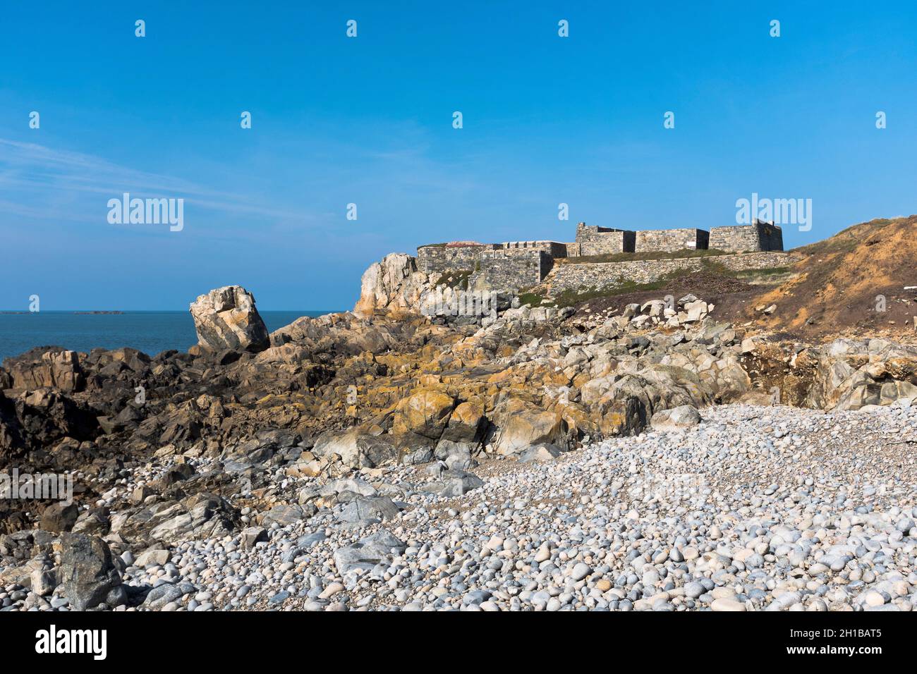 dh Fort le marchant VALE GUERNSEY Old ruin barracks Stock Photo