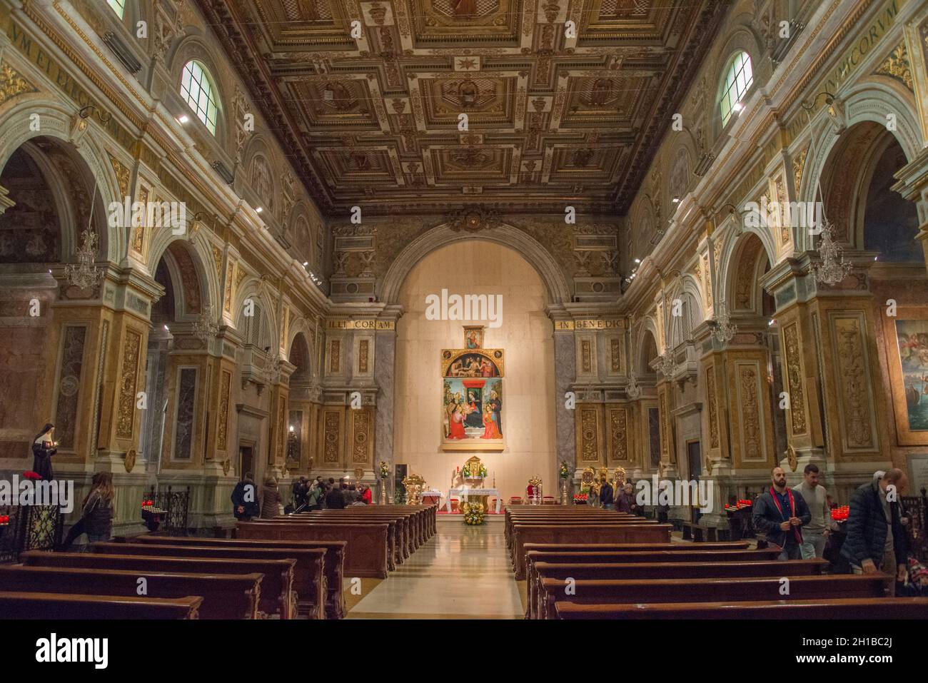 Europe, Italy, Marche, Tolentino, St Agostino Church Stock Photo