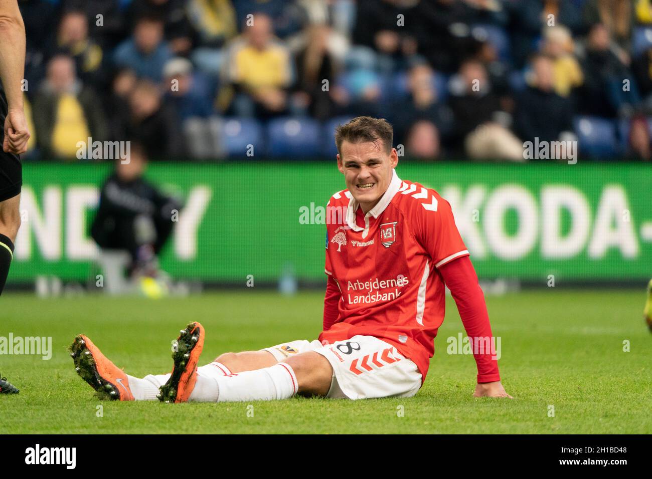 Brondby, Denmark. , . Lukas Engel (8) of Vejle Boldklub seen during the 3F Superliga match between Broendby IF and Vejle Boldklub at Brondby Stadion. (Photo Credit: Gonzales Photo/Alamy Live News Stock Photo
