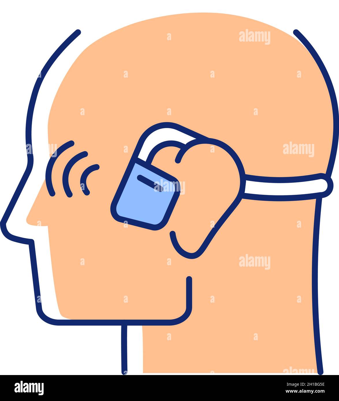 Open ear wireless headphones RGB color icon Stock Vector Image & Art ...