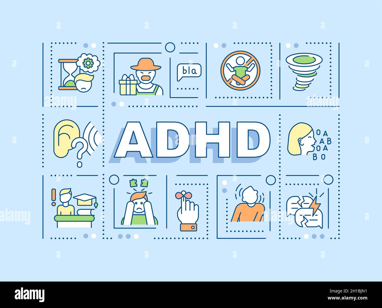 Attention Deficit Hyperactivity Disorder Word Concepts Banner Stock Vector Image And Art Alamy 7211