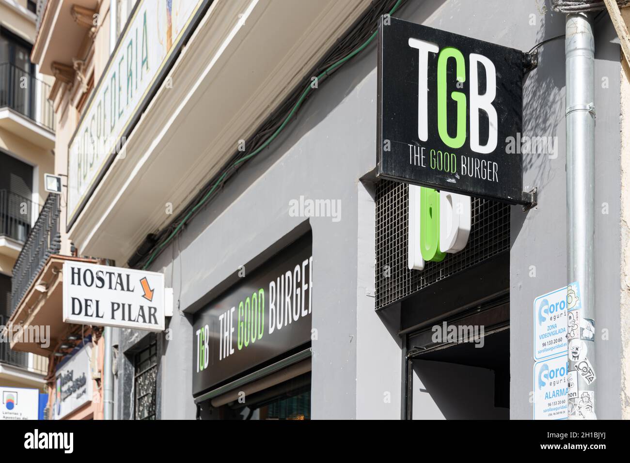 VALENCIA, SPAIN OCTOBER 16, 2021 The Good Burger TGB is a spanish
